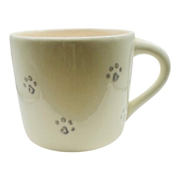 Ceramic Mug With Paw Print Design & Dalmatian Figurine Inside By Spademan Potter - Picture 4 of 6